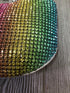 Aqua Multi-Color Rhinestone Evening Bag New